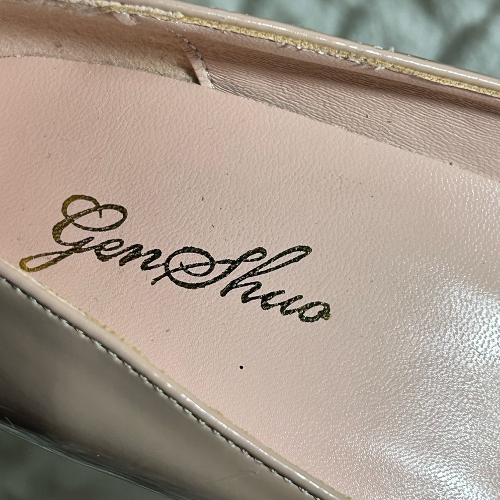 Genshuo Blush Nude Patent Leather pointed toe  Stiletto Heel women’s size 7 - Picture 4 of 9